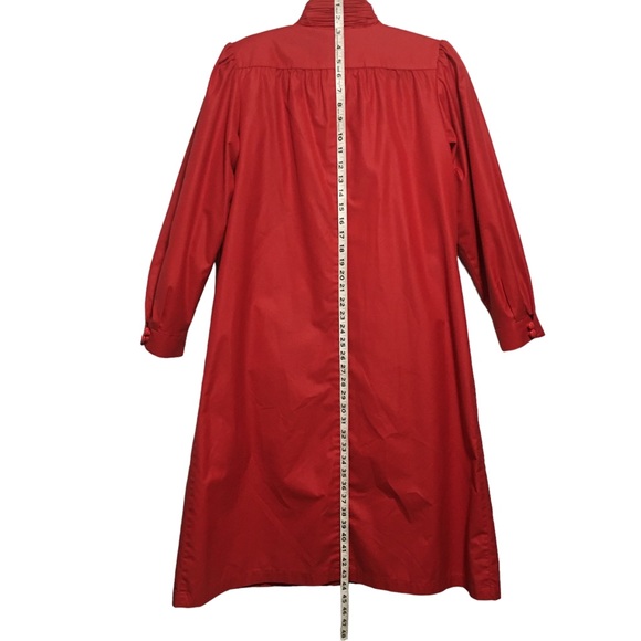 Vtg London Fog Maincoats Trench swing Raincoat weatherwear of distinction Red 6P - Picture 7 of 15